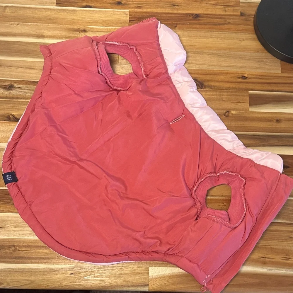 GAP Pink Quilted Dog Coat | Warm Pet Jacket | XS/S